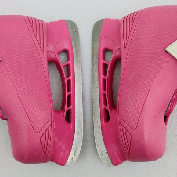 Bauer Lil Angel Girls Ice Skates Pink Ratchet Buckle Size Youth 8/9, Mondo 15/16 - Picture 12 of 14